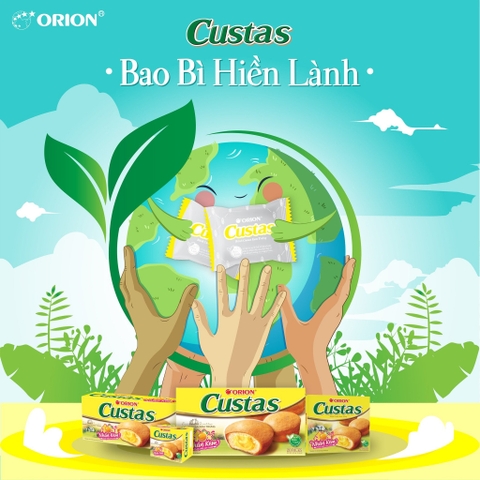 BÁNH CUSTAS VỊ CỐM HỘP 276G (12 CÁI) THƯƠNG HIỆU ORION