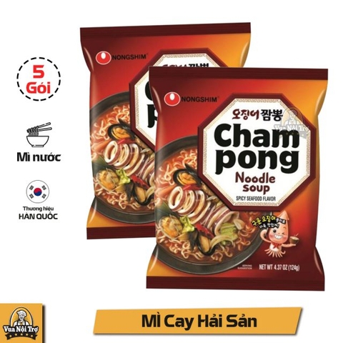 MÌ MỰC HẢI SẢN CHAMPONG 124G CHÍNH HÃNG 100%