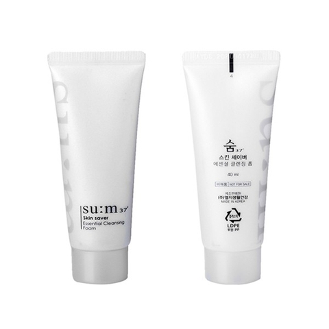 Sữa Rửa Mặt Sum 37 trắng Kiềm Dầu Giảm Mụn - Su:m37 Skin Saver Essential Cleansing Foam 40ml