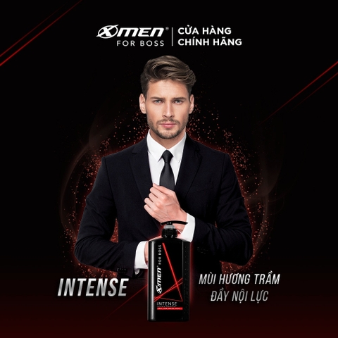 Dầu gội đầu Xmen INTENSE 650g (chai) Mùi hương trầm đầy nội lực