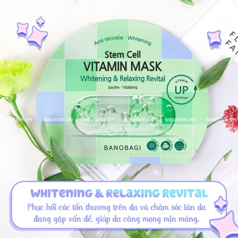 Mặt Nạ Dưỡng Da Banobagi Stem Cell Vitamin Mask 30ml Dễ dàng lựa chọn