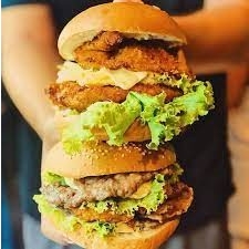 Bánh hamburger thịt nướng hai tầng 210G Chuẩn hàng nhập khẩu Hàn quốc