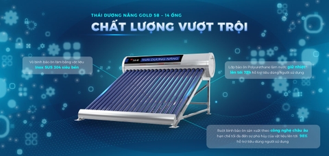 Thái dương năng GOLD 58 – 24 ống