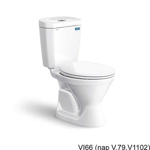 Bồn cầu 2 khối Viglacera Vi66 (nắp êm )