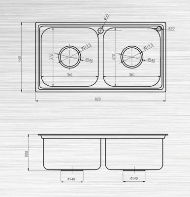 Chậu Rửa Bát Inox 304 Cao Cấp Sơn Hà S82
