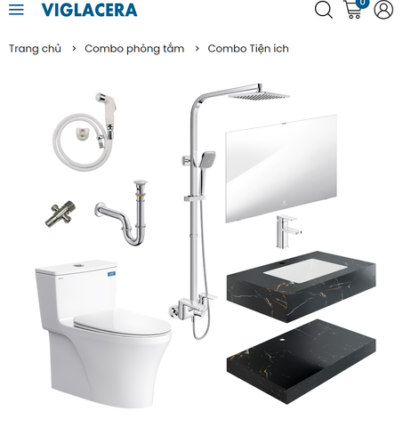 Combo thiết bị vệ sinh Viglacera số 09 ( TIỆN ÍCH)