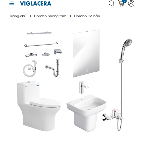 Combo thiết bị vệ sinh Viglacera số 10 ( Cơ bản)