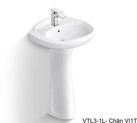 Chậu rửa mặt Viglacera treo tường VTL2 ( không có chân)