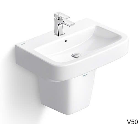 Chậu rửa mặt Viglacera treo tường V50 ( CD50) ( bao gồm cả chân)