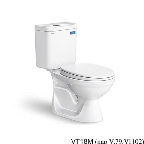Bồn cầu 2 khối Viglacera VT18M (nắp êm)