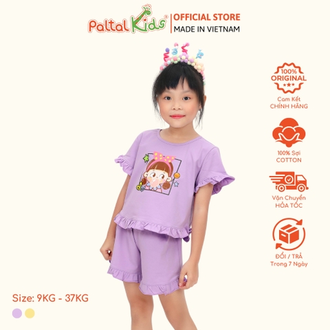 BST Mùa Xuân - Bộ Đùi Tay Ngắn Cotton Mỹ Bé Gái Cao Cấp - 025 2033