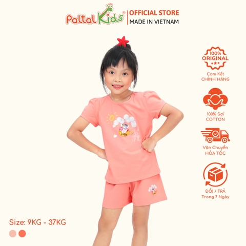 BST Mùa Xuân - Bộ Đùi Tay Ngắn Cotton Mỹ Bé Gái Cao Cấp - 025 2043