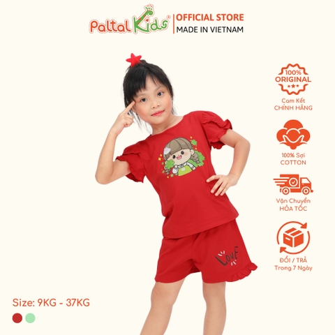 BST Mùa Xuân - Bộ Đùi Tay Ngắn Cotton Mỹ Bé Gái Cao Cấp - 025 2027