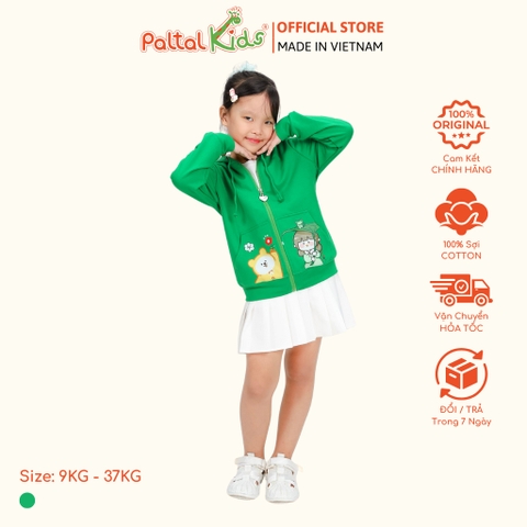 Áo Khoác Tai Thỏ CVC Bé Gái Cao Cấp - 401 4016