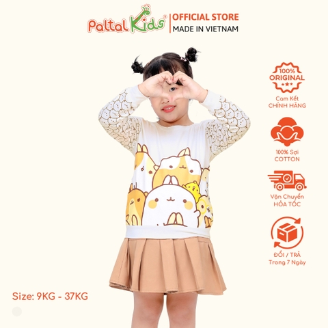 Áo Sweater Cotton Borib Bé Gái Cao Cấp - 020 1383
