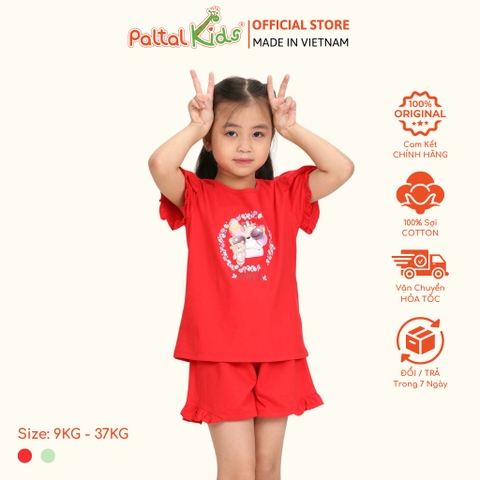 BST Mùa Xuân - Bộ Đùi Tay Ngắn Cotton Mỹ Bé Gái Cao Cấp - 025 5154