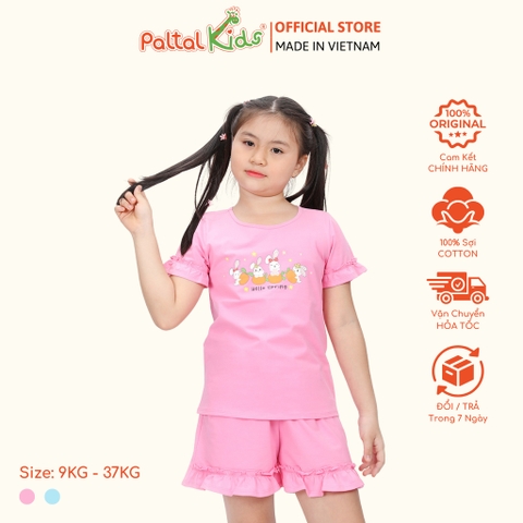 BST Mùa Xuân - Bộ Đùi Tay Ngắn Cotton Mỹ Bé Gái Cao Cấp - 025 5153