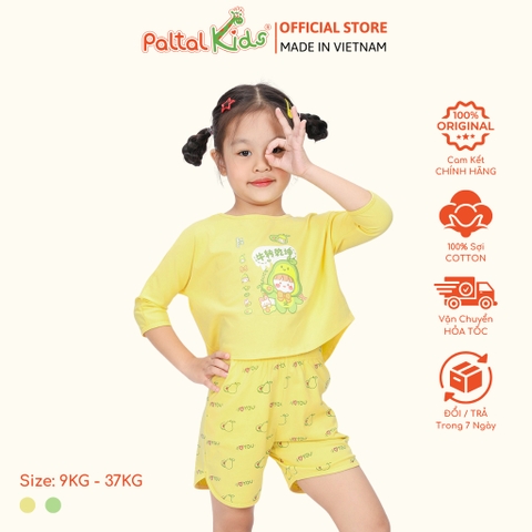 BST Mùa Thu - Bộ Đùi Tay Lỡ Cotton Mỹ Bé Gái Cao Cấp - 025 5195