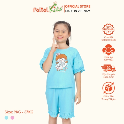 BST Mùa Thu - Bộ Đùi Tay Lỡ Cotton Mỹ Bé Gái Cao Cấp - 025 5197