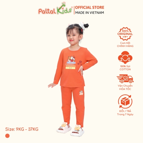 BST Mùa Đông - Đồ Bộ Tay Dài Cotton Mỹ Bé Gái Cao Cấp - 023 6025