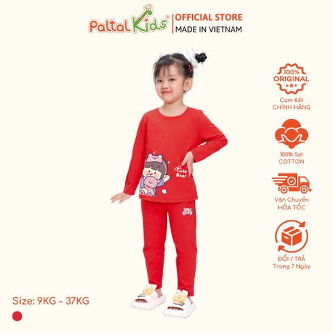 BST Mùa Đông - Đồ Bộ Tay Dài Cotton Mỹ Bé Gái Cao Cấp - 023 6022