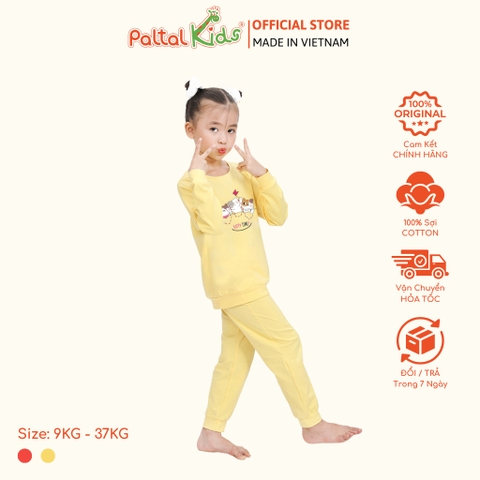 BST Mùa Đông - Bộ Dài Tay Dài Cotton Mỹ Bé Gái Cao Cấp - 023 6035