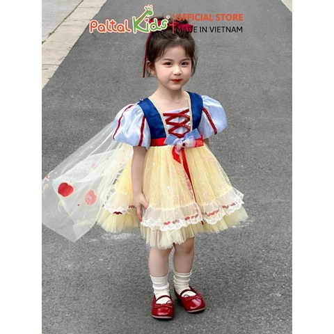 HALLOWEEN 2025 - Đầm Công Chúa Bạch Tuyết Bé Gái Cao Cấp