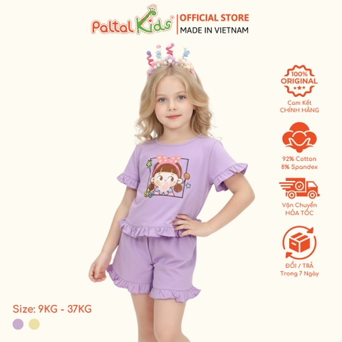 BST Mùa Xuân - Bộ Đùi Tay Ngắn Cotton Mỹ Bé Gái Cao Cấp - 025 2033