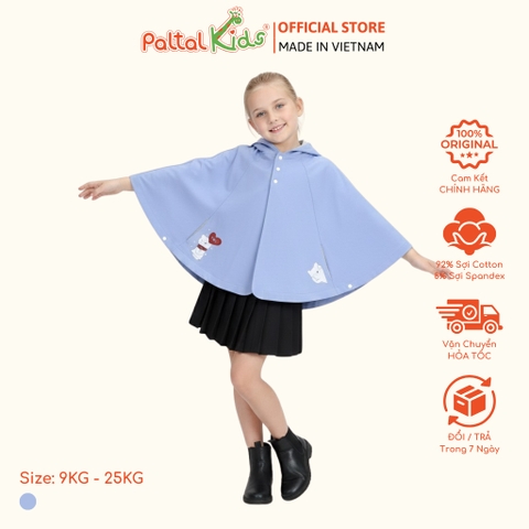 Áo Choàng Cánh Dơi Cotton Melan Bé Gái Cao Cấp - 191 4005