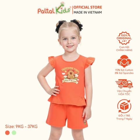 BST Mùa Hạ - Bộ Đùi Tay Ngắn Cotton Mỹ Bé Gái Cao Cấp - 025 2161