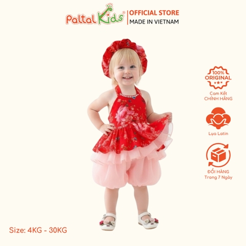 Set Yếm Hạc Lụa Latin Cách Tân Bé Gái Cao Cấp - 533 6095