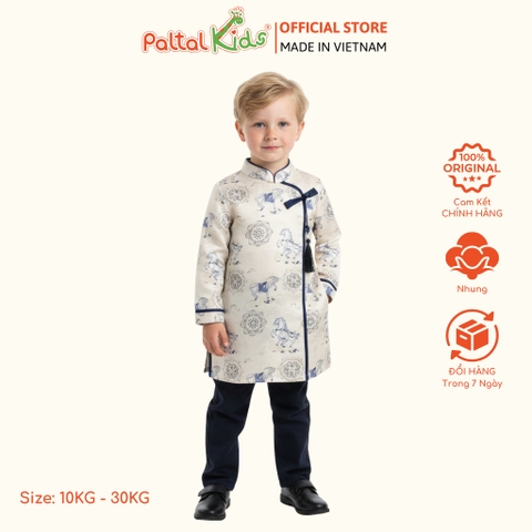 Set Áo Dài Thêu Thanh Mã Cách Tân Bé Trai Cao Cấp - 533 6092