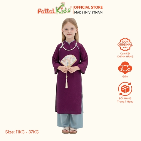 Set Áo Dài Gấm Mềm Mợ Chảnh Cách Tân Bé Gái Cao Cấp - 533 6102