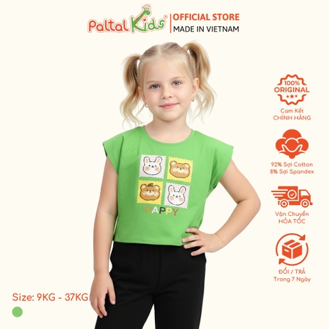 Áo Croptop Cotton Mỹ Bé Gái Cao Cấp - 020 1370