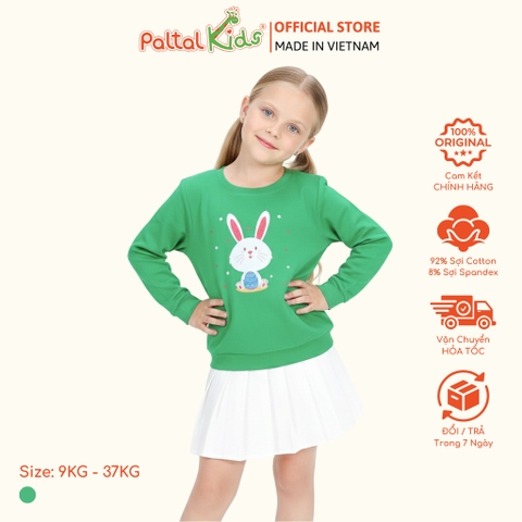 Áo Sweater Cotton Borib Bé Gái Cao Cấp - 020 1378