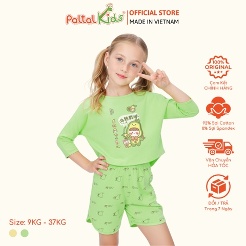 BST Mùa Thu - Bộ Đùi Tay Lỡ Cotton Mỹ Bé Gái Cao Cấp - 025 5195