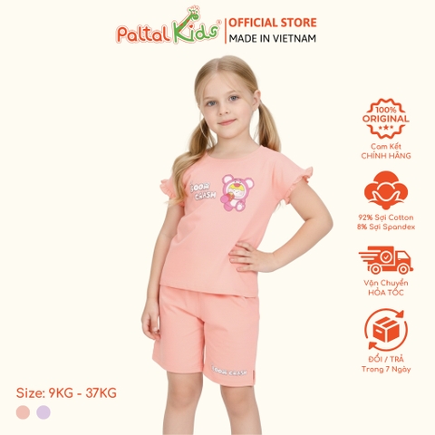 BST Mùa Thu - Bộ Đùi Tay Lỡ Cotton Mỹ Bé Gái Cao Cấp - 025 5198