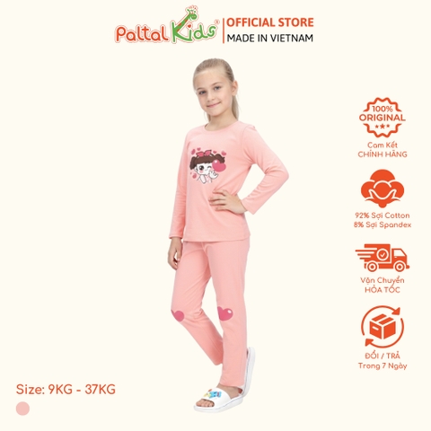 BST Mùa Đông - Đồ Bộ Tay Dài Cotton Mỹ Bé Gái Cao Cấp - 023 6027