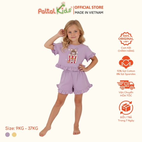 BST Mùa Xuân - Bộ Đùi Tay Ngắn Cotton Mỹ Bé Gái Cao Cấp - 025 2173