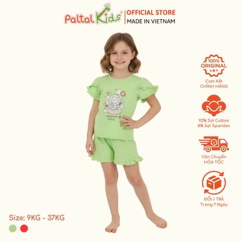 BST Mùa Xuân - Bộ Đùi Tay Ngắn Cotton Mỹ Bé Gái Cao Cấp - 025 2170