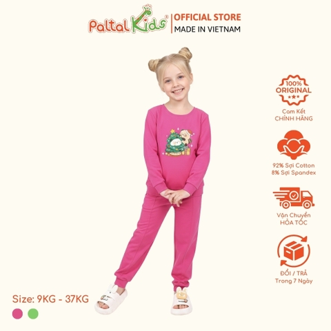 BST Mùa Đông - Bộ Dài Tay Dài Cotton Mỹ Bé Gái Cao Cấp - 023 6079