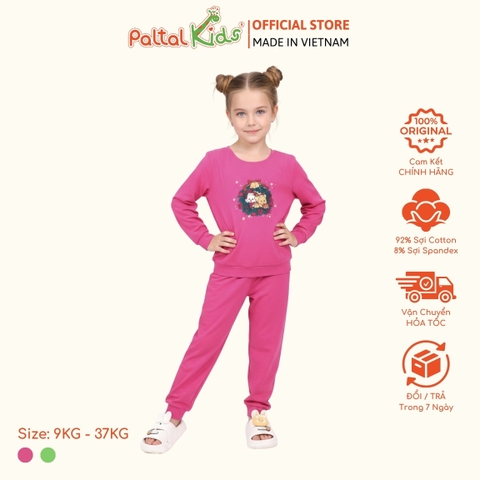 BST Mùa Đông - Bộ Dài Tay Dài Cotton Mỹ Bé Gái Cao Cấp - 023 6085