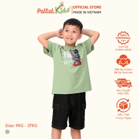 Áo Thun Cotton Mỹ Hình In Cún Ngầu Bé Trai Cao Cấp - 020 1399