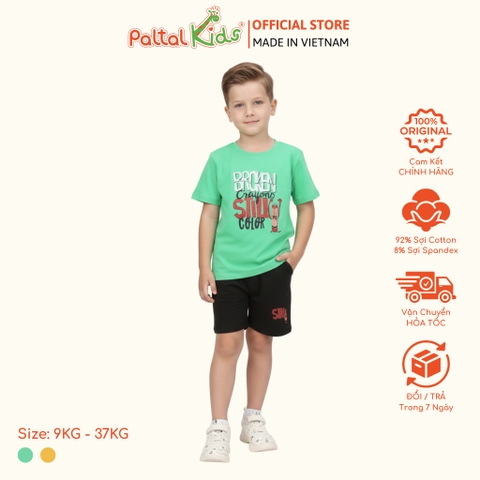 Đồ Bộ Đùi Hình In Quái Vật Cotton Mỹ Bé Trai Cao Cấp - 025 2111