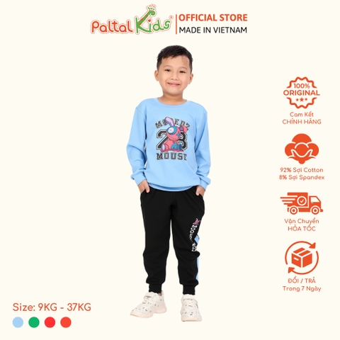 BST Mùa Đông - Đồ Bộ Dài Cotton Borib Bé Trai Cao Cấp - 223 6061