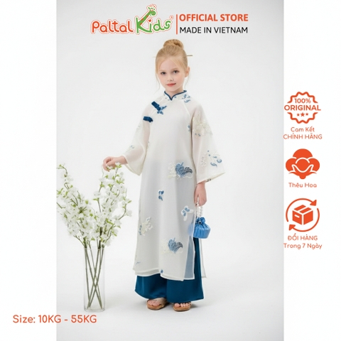 Set Áo Dài Thêu Hoa Cách Tân Bé Gái Cao Cấp - 533 6134