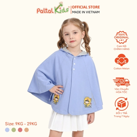 Áo Choàng Cánh Dơi Cotton Melan Bé Gái Cao Cấp - 191 4026