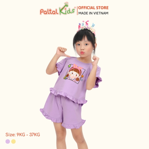 BST Mùa Xuân - Bộ Đùi Tay Ngắn Cotton Mỹ Bé Gái Cao Cấp - 025 2033