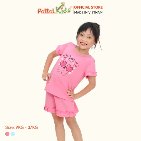 BST Mùa Xuân - Bộ Đùi Tay Ngắn Cotton Mỹ Bé Gái Cao Cấp - 025 2038