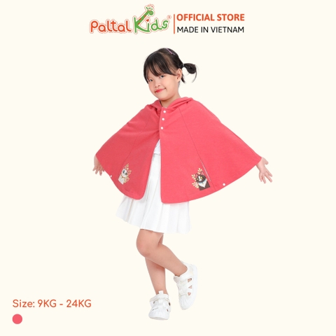Áo Choàng Cánh Dơi Cotton Melan Bé Gái Cao Cấp - 191 4006